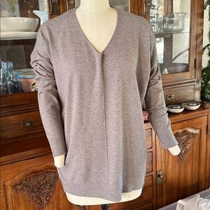 Dreamers by Debut Womens Tunic Long Length Sweater Soft Brown Size Small